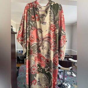 Natori Floral Kimono in Pink and Cream